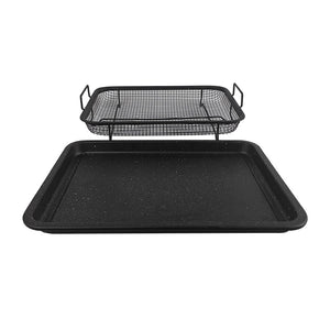 Bbq Square Non Stick Stainless Steel Grill Basket Gold Color Small Size (30*22*5.5 Cm) Ideal For Grilling Meat And Veget