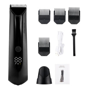 Men's Electric Hair Removal Trimmer Smart Digital Display Rechargeable Private Area Shaver Model 8003