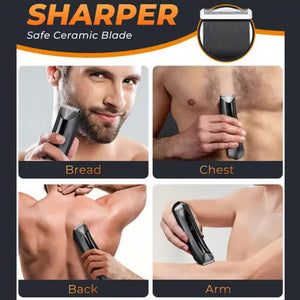 Men's Electric Hair Removal Trimmer Smart Digital Display Rechargeable Private Area Shaver Model 8003