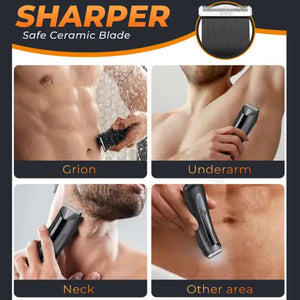 Men's Electric Hair Removal Trimmer Smart Digital Display Rechargeable Private Area Shaver Model 8003