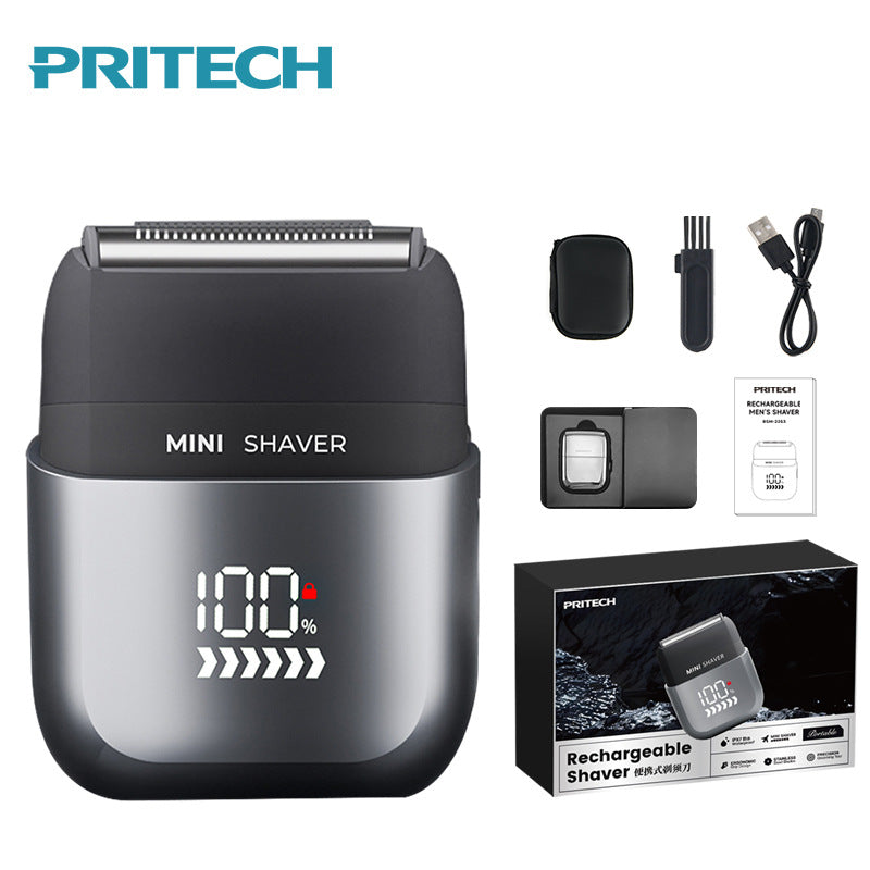 Pritech Smart Portable Mini Electric Shaver Digital Display Model Rsm 2289 Light Blue