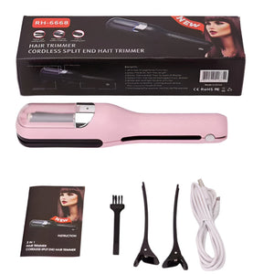 Pink Mini Automatic Hair Repair Split End Remover Trimmer For Dry Splitting Damaged And Brittle Ends Men Women Styling B