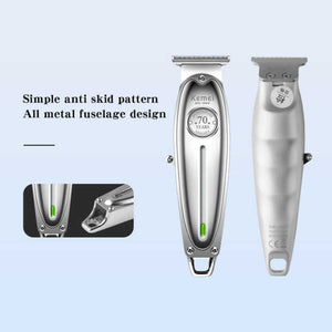 Silver Km 1949 Professional Hair Clipper Electric Trimmer For Styling & Carving With Precision Blades