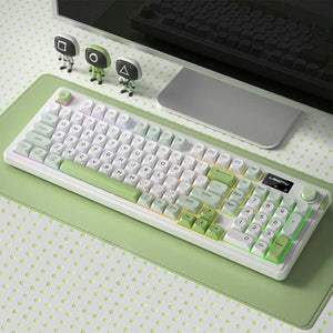 Green L98 High Performance Triple Mode Keyboard Wired Wireless & Bluetooth Rgb Gaming Office Quiet