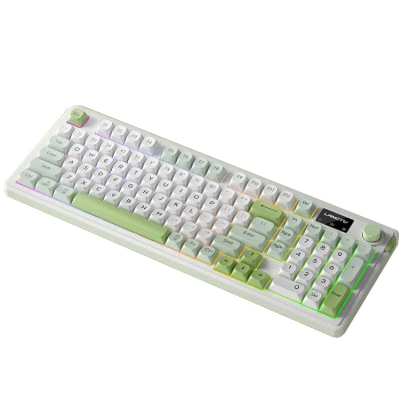 Green L98 High Performance Triple Mode Keyboard Wired Wireless & Bluetooth Rgb Gaming Office Quiet