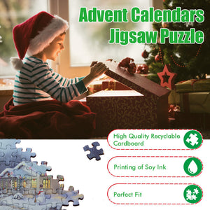 Dowmoo Christmas Advent Calendar Puzzle 24 Piece Surprise Countdown For Kids