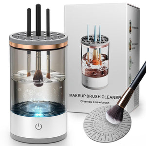 Black Usb Powered Automatic Makeup Brush Cleaner Fast Hygienic And Easy To Use Cleaning Machine