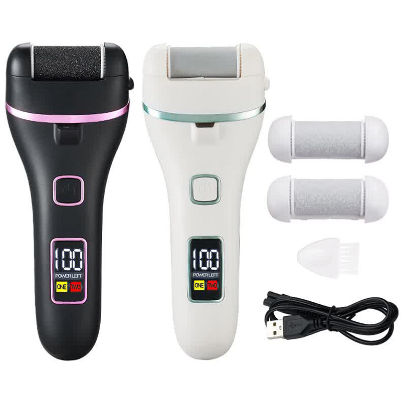 017 Black Electric Foot Callus Remover Rechargeable Waterproof Pedicure Tool With Automatic Dead Skin Removal