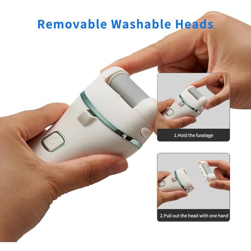 017 Black Electric Foot Callus Remover Rechargeable Waterproof Pedicure Tool With Automatic Dead Skin Removal