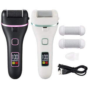 017 White Electric Foot Callus Remover Rechargeable Waterproof Pedicure Tool With Automatic Dead Skin Removal