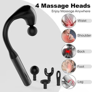 Electric Deep Tissue Massage Gun Handheld Back And Muscle Relaxation Massager With Adjustable Speed Attachments