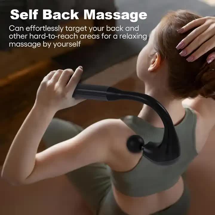 Electric Deep Tissue Massage Gun Handheld Back And Muscle Relaxation Massager With Adjustable Speed Attachments