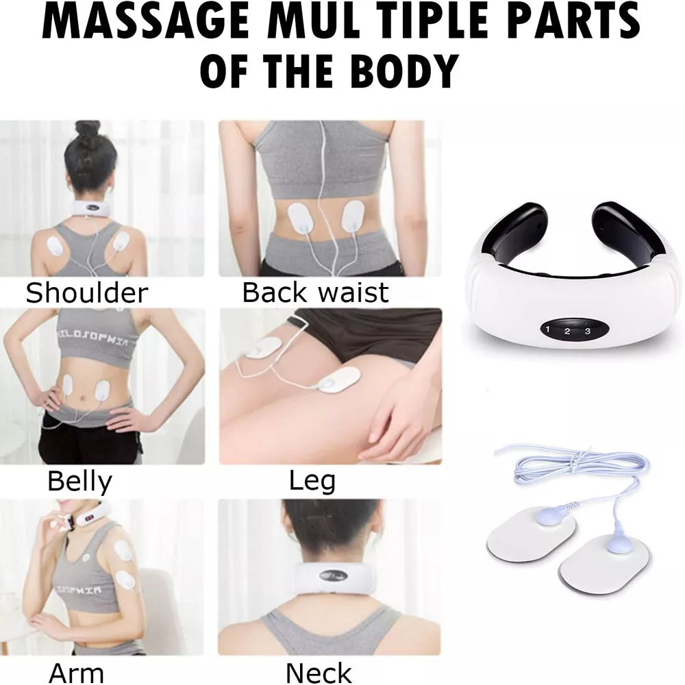 Neck Massager With Pulse Therapy Intelligent Cervical Device For Pain Relief And Relaxation