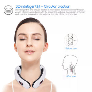 Neck Massager With Pulse Therapy Intelligent Cervical Device For Pain Relief And Relaxation