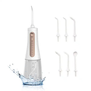 Black Portable Rechargeable Water Flosser Handheld Oral Irrigator For Teeth & Gums