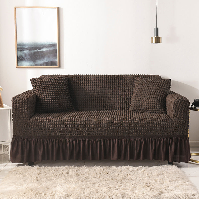 Elastic Sofa Cover Coffee Color (90 X 140Cm)