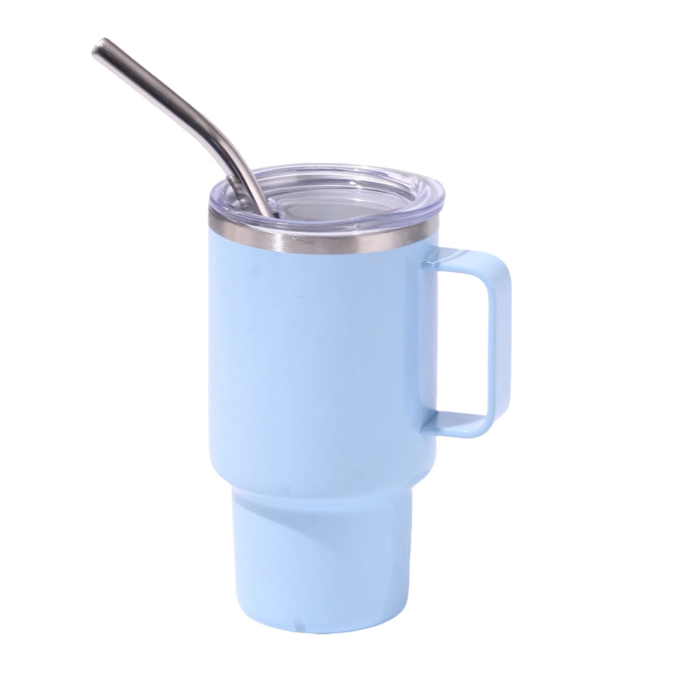 3Oz Sky Blue Sublimation Mini Car Cup 304 Stainless Steel Straw Beer Portable Insulated Whiskey Shot Glass Perfect For O