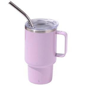 3Oz Purple Sublimation Mini Car Cup 304 Stainless Steel Straw Beer Portable Insulated Whiskey Shot Glass Perfect For On