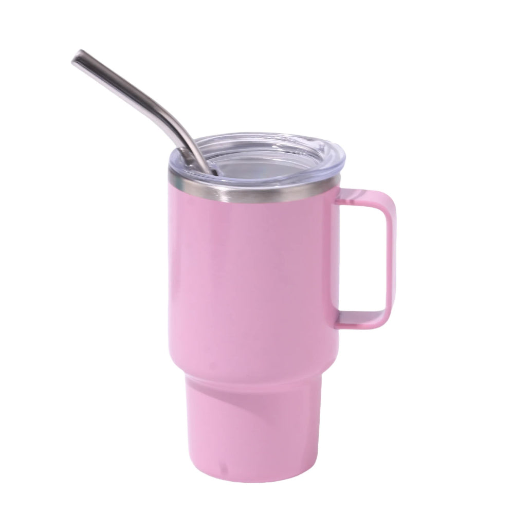 3Oz Pink Sublimation Mini Car Cup 304 Stainless Steel Straw Beer Portable Insulated Whiskey Shot Glass Perfect For On Th