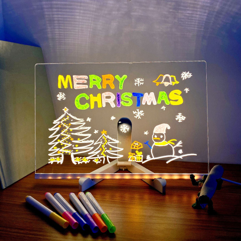 5.9' X 0.11' Erasable Diy Kids Drawing Board Glow In The Dark Writing Reusable Chalkboard For Art & Learning Creative Ha