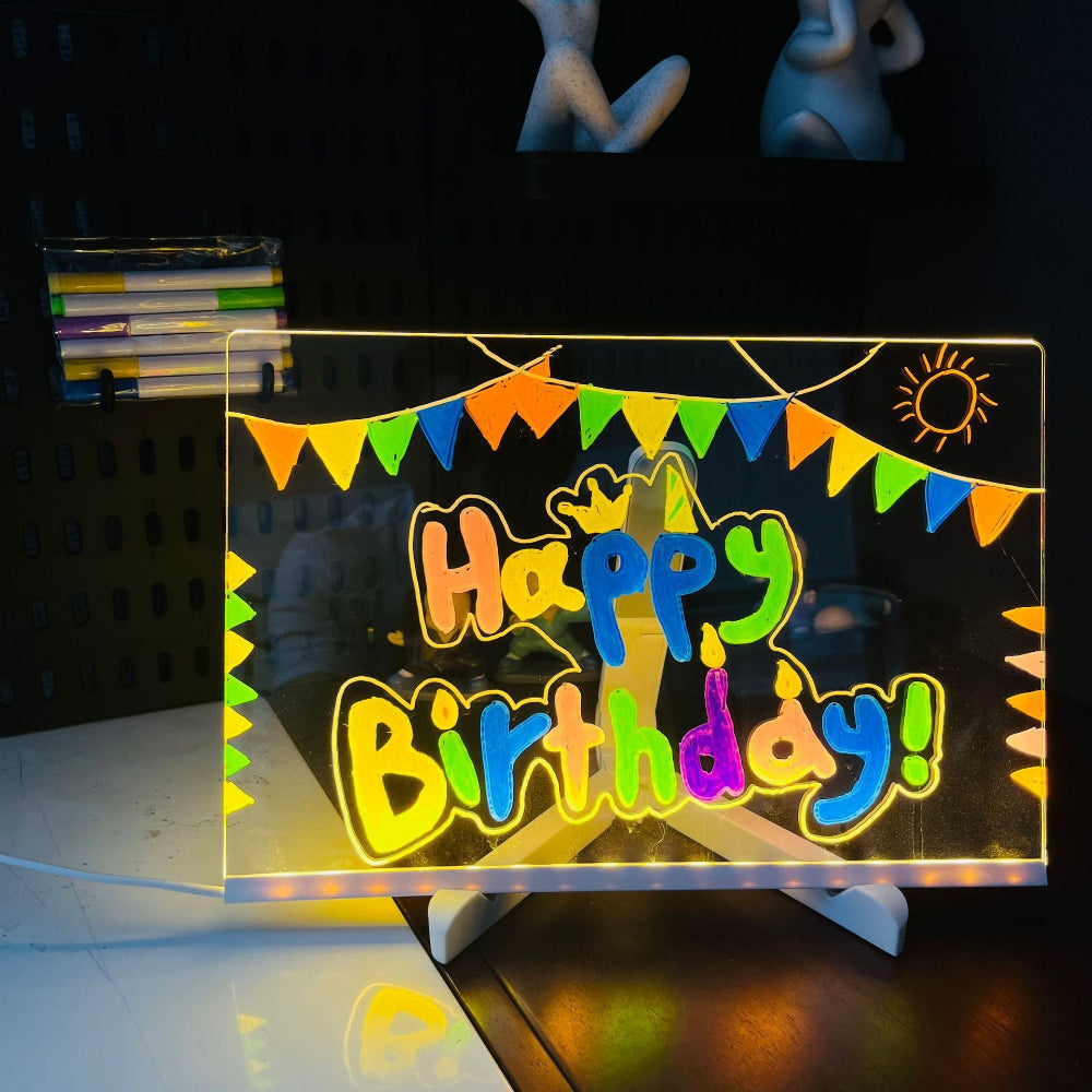 5.9' X 0.11' Erasable Diy Kids Drawing Board Glow In The Dark Writing Reusable Chalkboard For Art & Learning Creative Ha