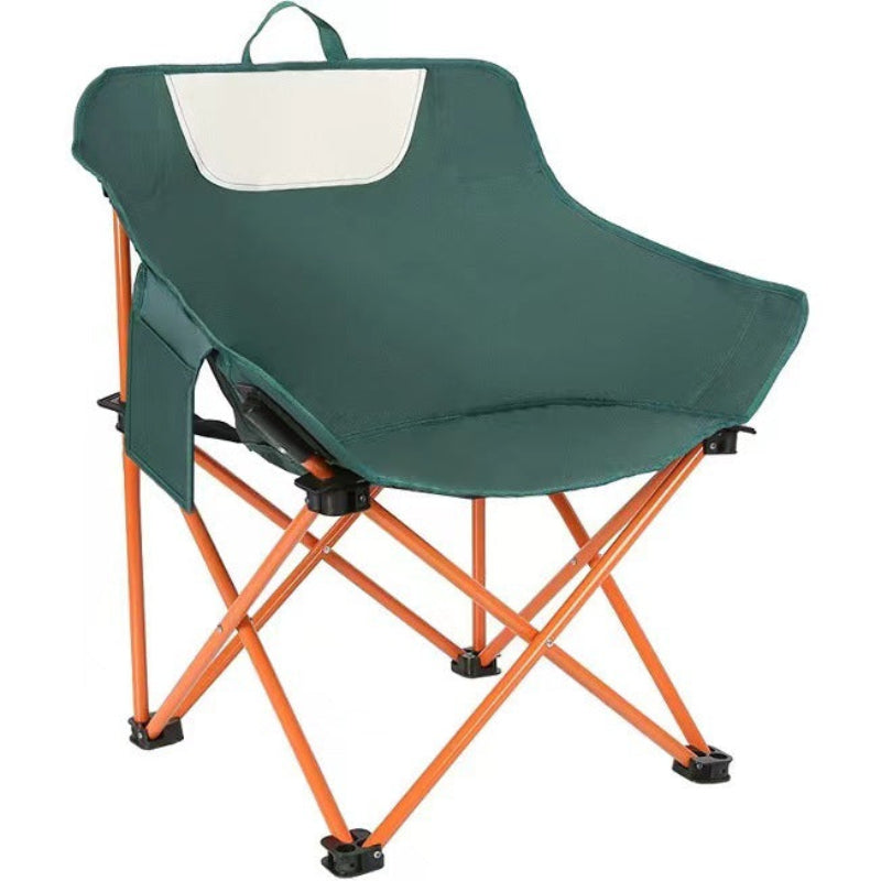 Green Outdoor Folding Camping Chair Portable Lounge Lightweight Beach Fishing Stool And Picnic Seat Perfect For Adventur