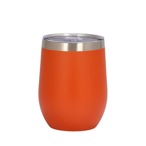 Orange 12Oz Double Wall Vacuum 304 Eggshell Cup Mini Portable Insulated U Shaped Creative Small Beer Mug