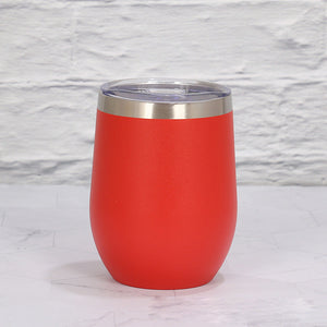 Red 12Oz Double Wall Vacuum 304 Eggshell Cup Mini Portable Insulated U Shaped Creative Small Beer Mug