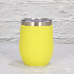 Yellow 12Oz Double Wall Vacuum 304 Eggshell Cup Mini Portable Insulated U Shaped Creative Small Beer Mug