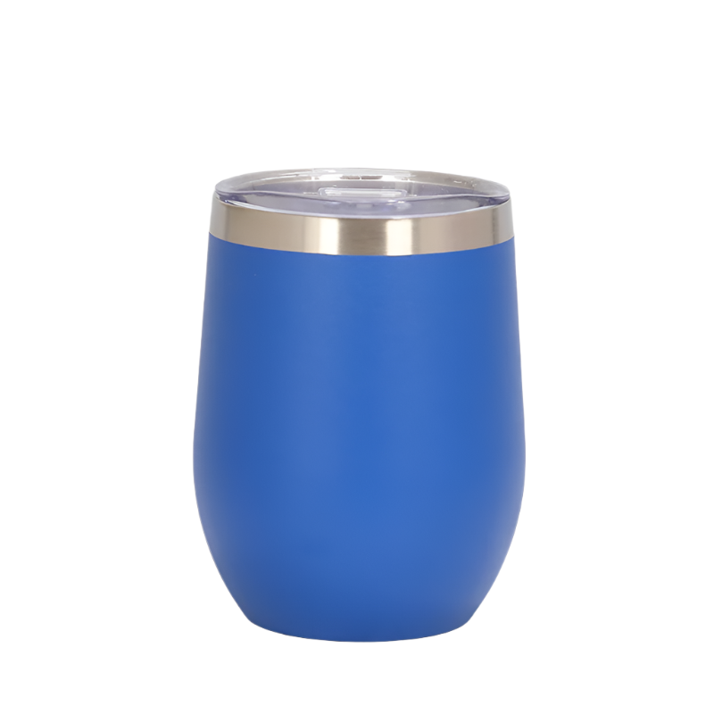 Dark Blue 12Oz Double Wall Vacuum 304 Eggshell Cup Mini Portable Insulated U Shaped Creative Small Beer Mug