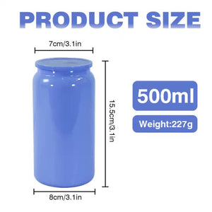 Blue 16Oz 304 Stainless Steel Insulated Travel Mug Portable Outdoor Coffee Cup Double Wall Thermos For Hot & Cold Bevera