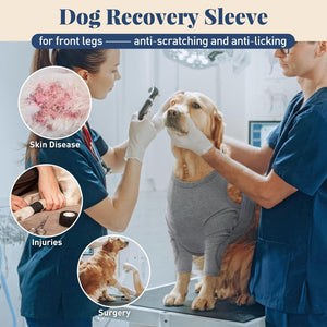 S Pet Front Leg Protective Sleeve A Elastic Dog Guard For Post Surgery Protection Prevents Licking And Biting