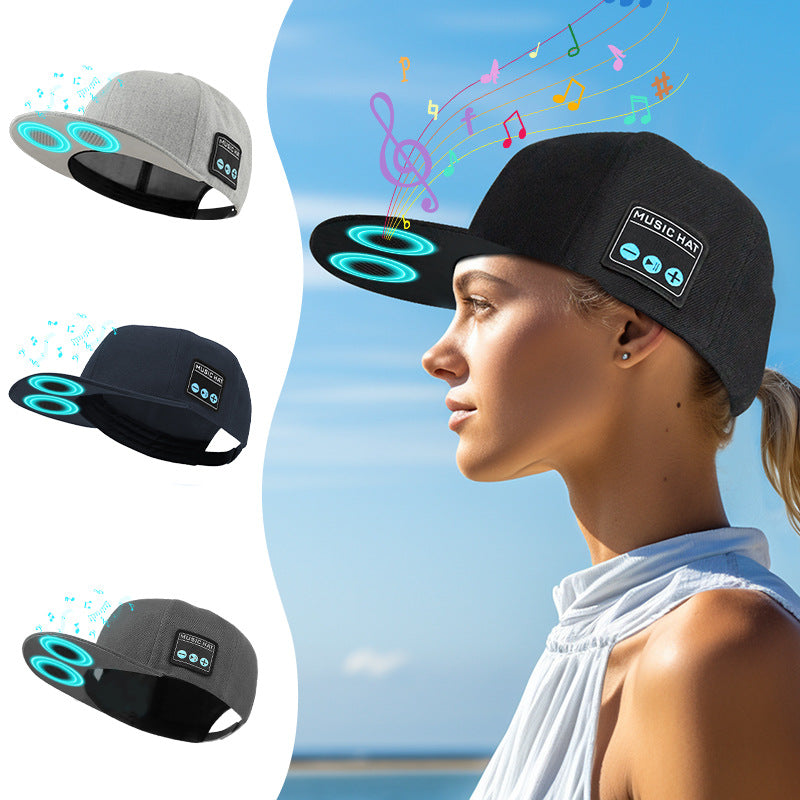 Black Wireless Speaker Hat Bluetooth 5.4 Baseball Cap With Dual Speakers For Outdoor Sports And Music Hands Free Audio E