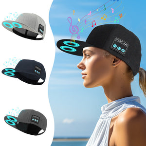 Black Wireless Speaker Hat Bluetooth 5.4 Baseball Cap With Dual Speakers For Outdoor Sports And Music Hands Free Audio E