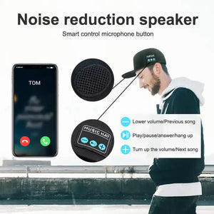 Black Wireless Speaker Hat Bluetooth 5.4 Baseball Cap With Dual Speakers For Outdoor Sports And Music Hands Free Audio E