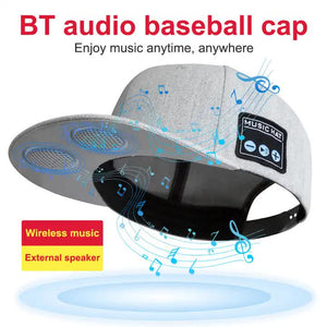 Black Wireless Speaker Hat Bluetooth 5.4 Baseball Cap With Dual Speakers For Outdoor Sports And Music Hands Free Audio E