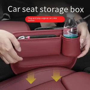 Red Right Car Seat Gap Storage Box Practical Organizer Filler For Easy Access And Extra