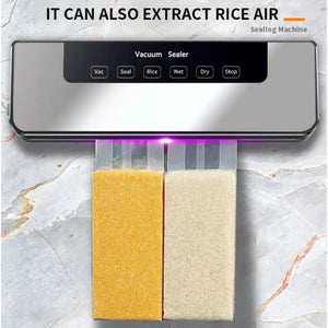 Home Use Automatic Vacuum Sealer Food Packaging Machine Small Sealing For Dry And Wet Compression