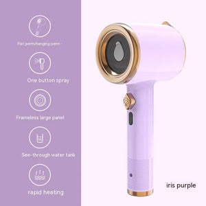 Pink Handheld Garment Steamer With Spray Function Portable 2 In 1 Wet And Dry Mini Iron For Clothes Wrinkle Remover Fabr