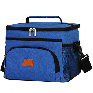 Blue Large Capacity Picnic Bag Waterproof Peva Insulated Cooler Outdoor Car Use And Shoulder Crossbody Thermo