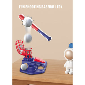 Blue Pedal Serve Drill Baseball Pitching Training Toy Set Outdoor Parent Child Softball Batting Practice Kit