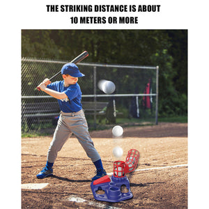 Blue Pedal Serve Drill Baseball Pitching Training Toy Set Outdoor Parent Child Softball Batting Practice Kit