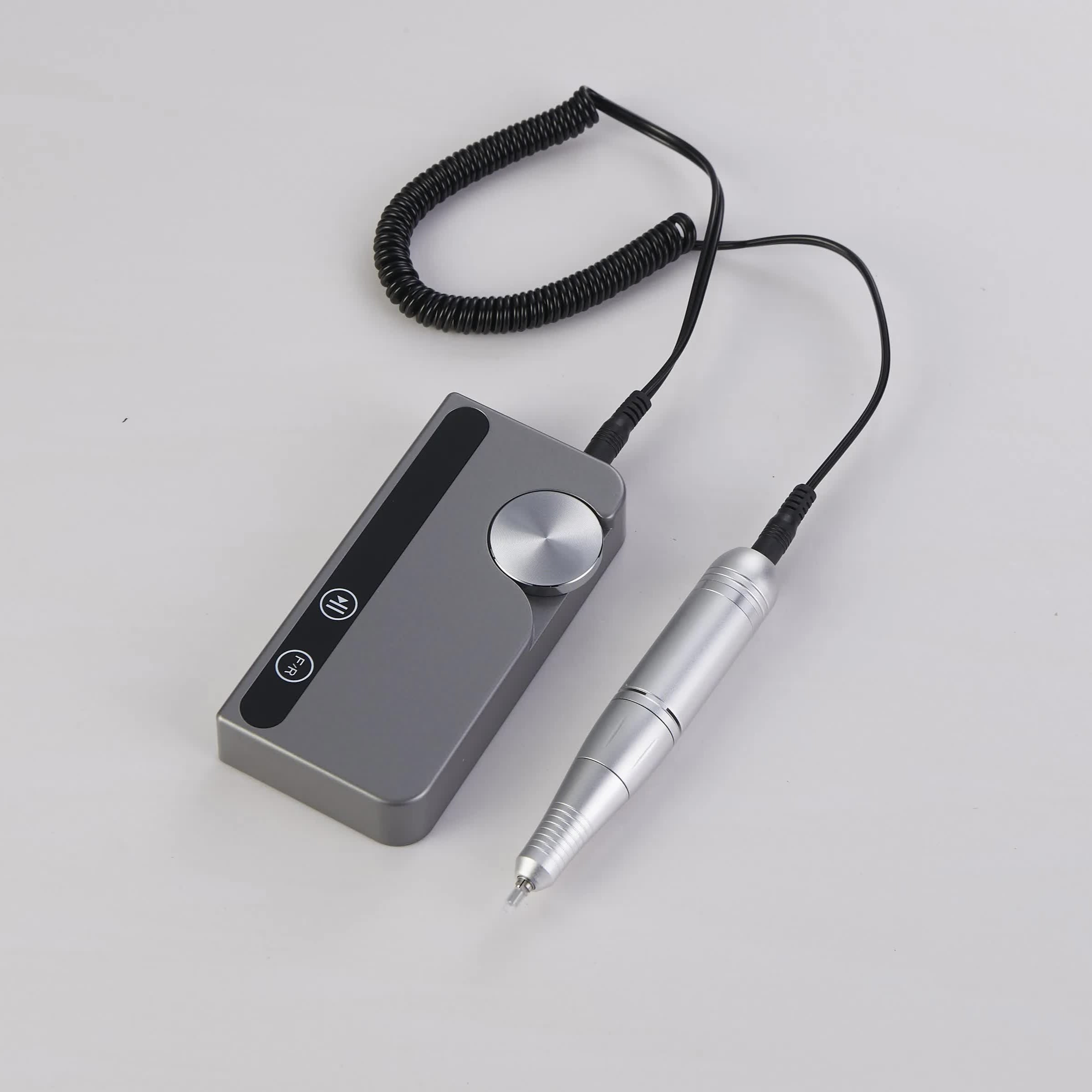 Grey Portable Rechargeable Electric Nail Drill Professional Polishing Machine For Beauty Salons