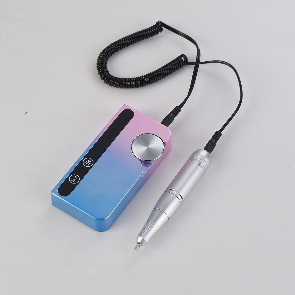 Blue Pink Portable Rechargeable Electric Nail Drill Professional Polishing Machine For Beauty Salons