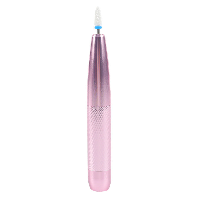 Pink Multi Function Electric Nail Polisher Rechargeable Portable Grinding Tool