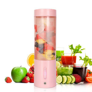 Pink Portable Juicer Magnetic Charging Fresh Blender Multifunctional Ice Crushing Fruit Mixer