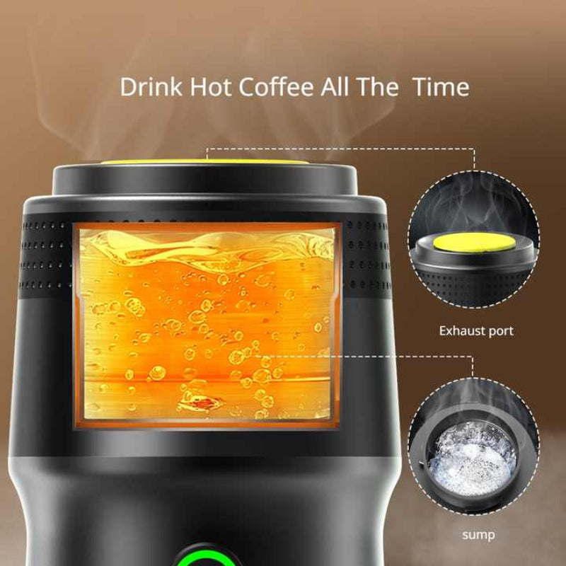 Black Portable Fully Automatic Espresso Coffee Machine Universal 3 In 1 Capsule Powder & Maker