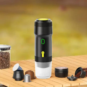 Green Portable Fully Automatic Espresso Coffee Machine Universal 3 In 1 Capsule Powder & Maker