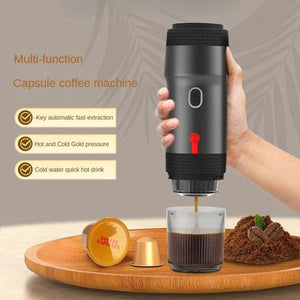 Silver Portable Fully Automatic Espresso Coffee Machine Universal 3 In 1 Capsule Powder Maker