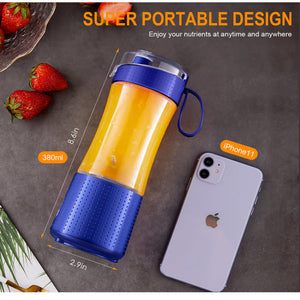 White Portable Mini Juicer Rechargeable Electric Fruit Cup Compact & Convenient